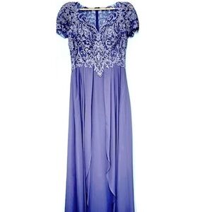 JJs House Lavender Maxi Dress with Lace